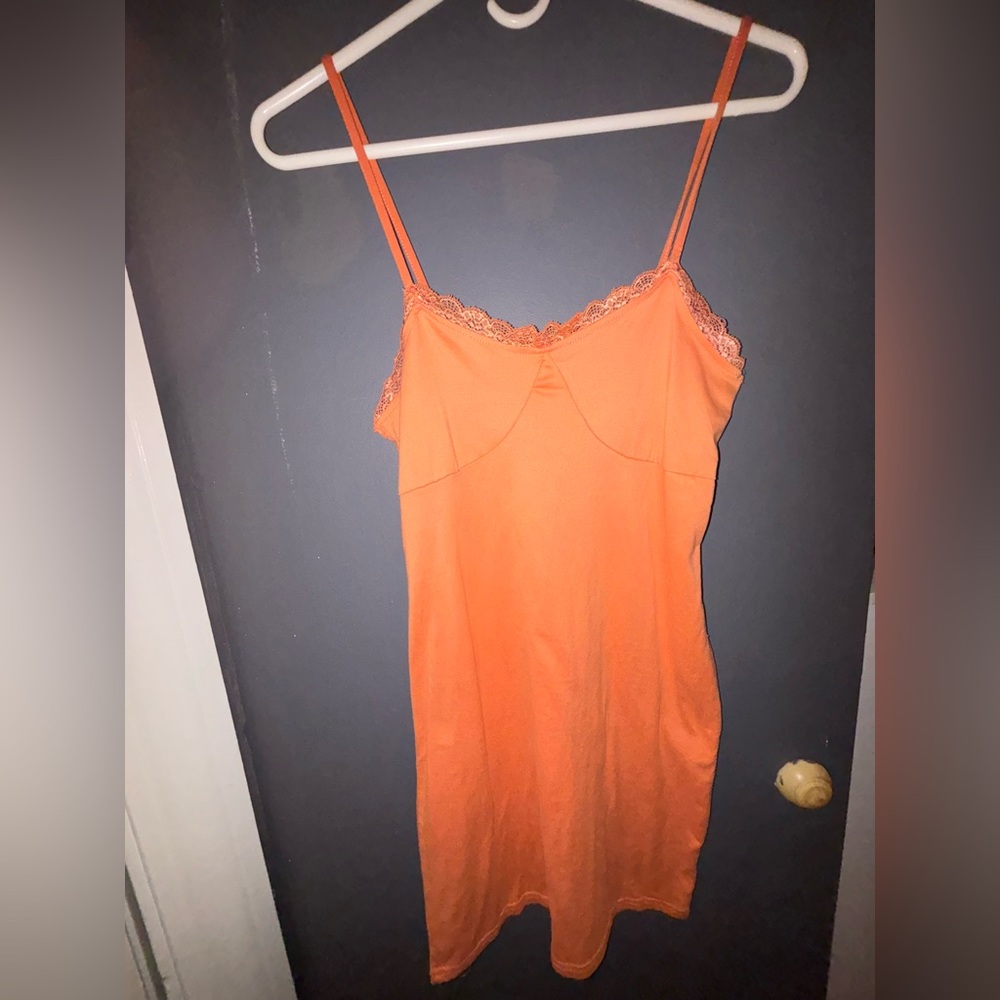 Wild Fable Orange Lace-Trim Chemise
